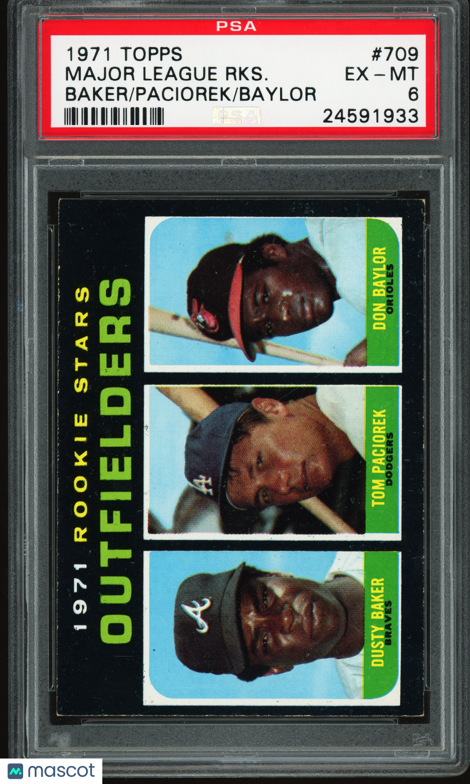 1971 Topps #709 Don Baylor Dusty Baker RC Rookie PSA 6 EX-MT