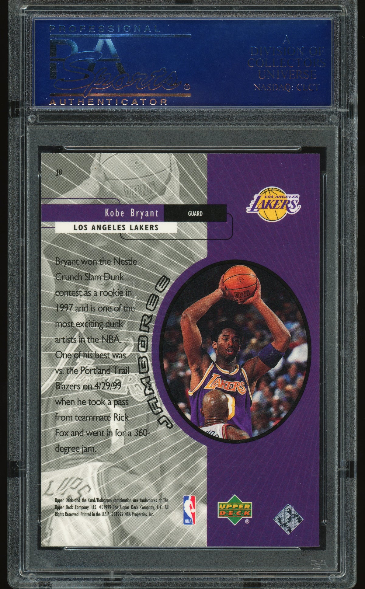 1999 Upper Deck Jamboree #J8 Kobe Bryant PSA 10 GEM MINT