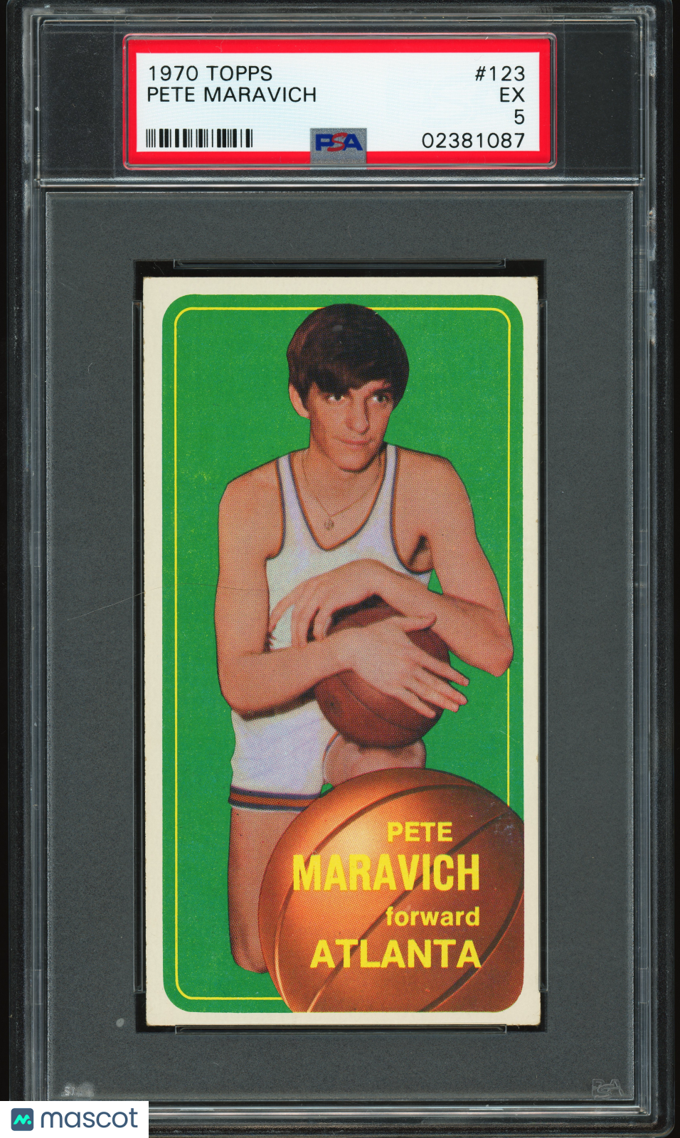 1970 Topps #123 Pete Maravich RC Rookie PSA 5 EX Nice Color