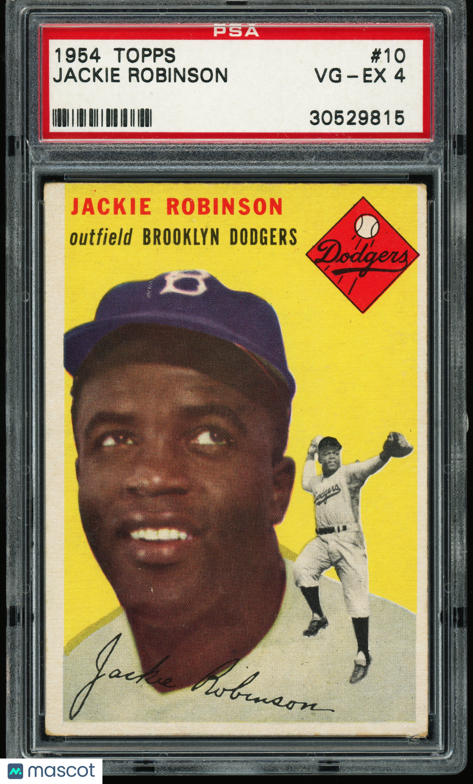 1954 Topps #10 Jackie Robinson PSA 4 VG-EX Nice Color