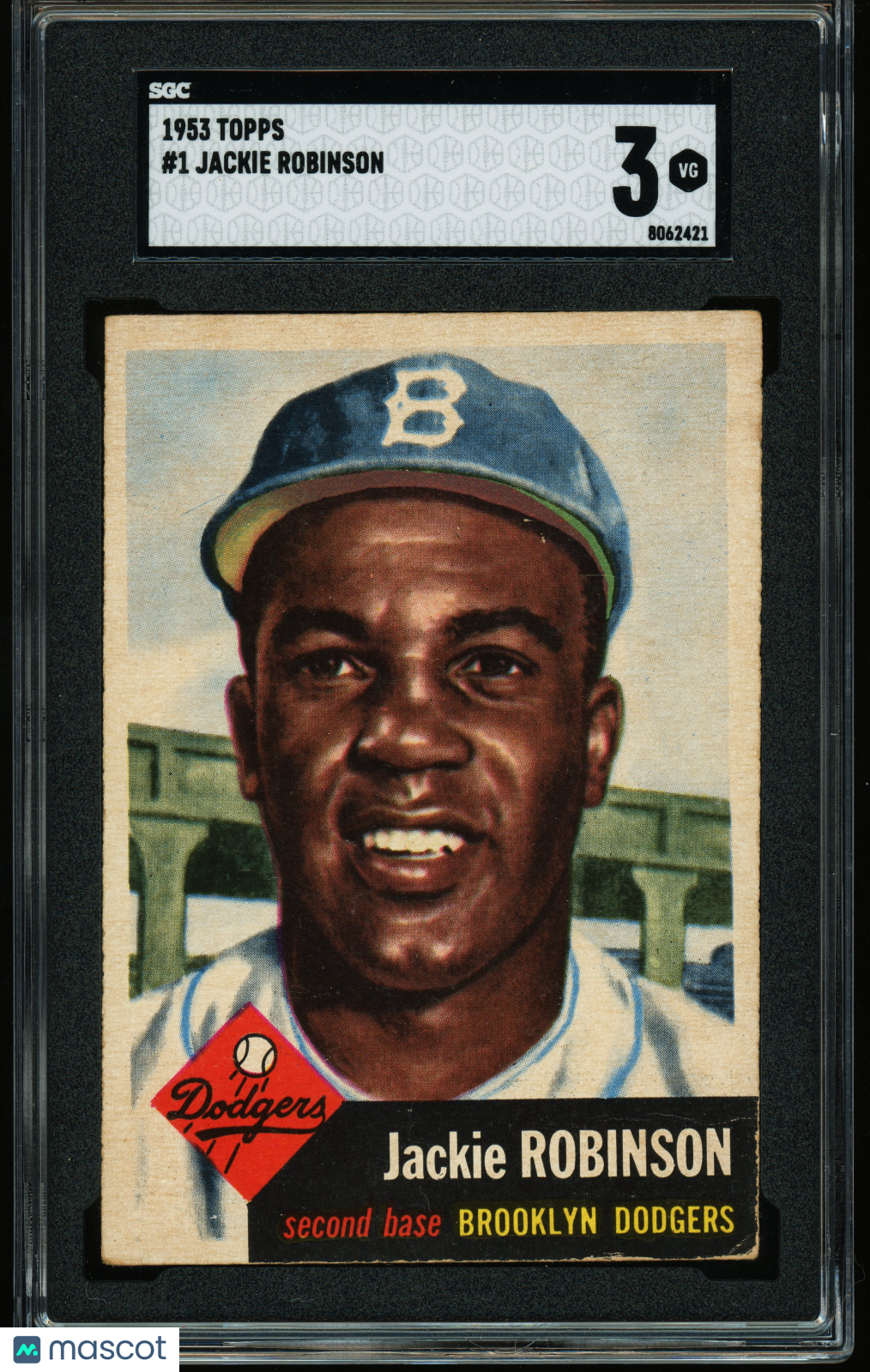 1953 Topps #1 Jackie Robinson SGC 3 VG Nice Eye Appeal