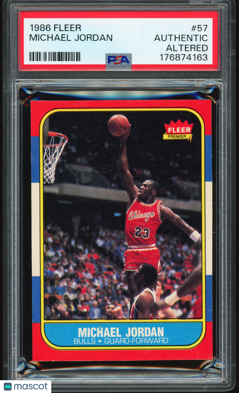 1986 Fleer #57 Michael Jordan RC Rookie PSA Authentic CREASE FREE + SHARP
