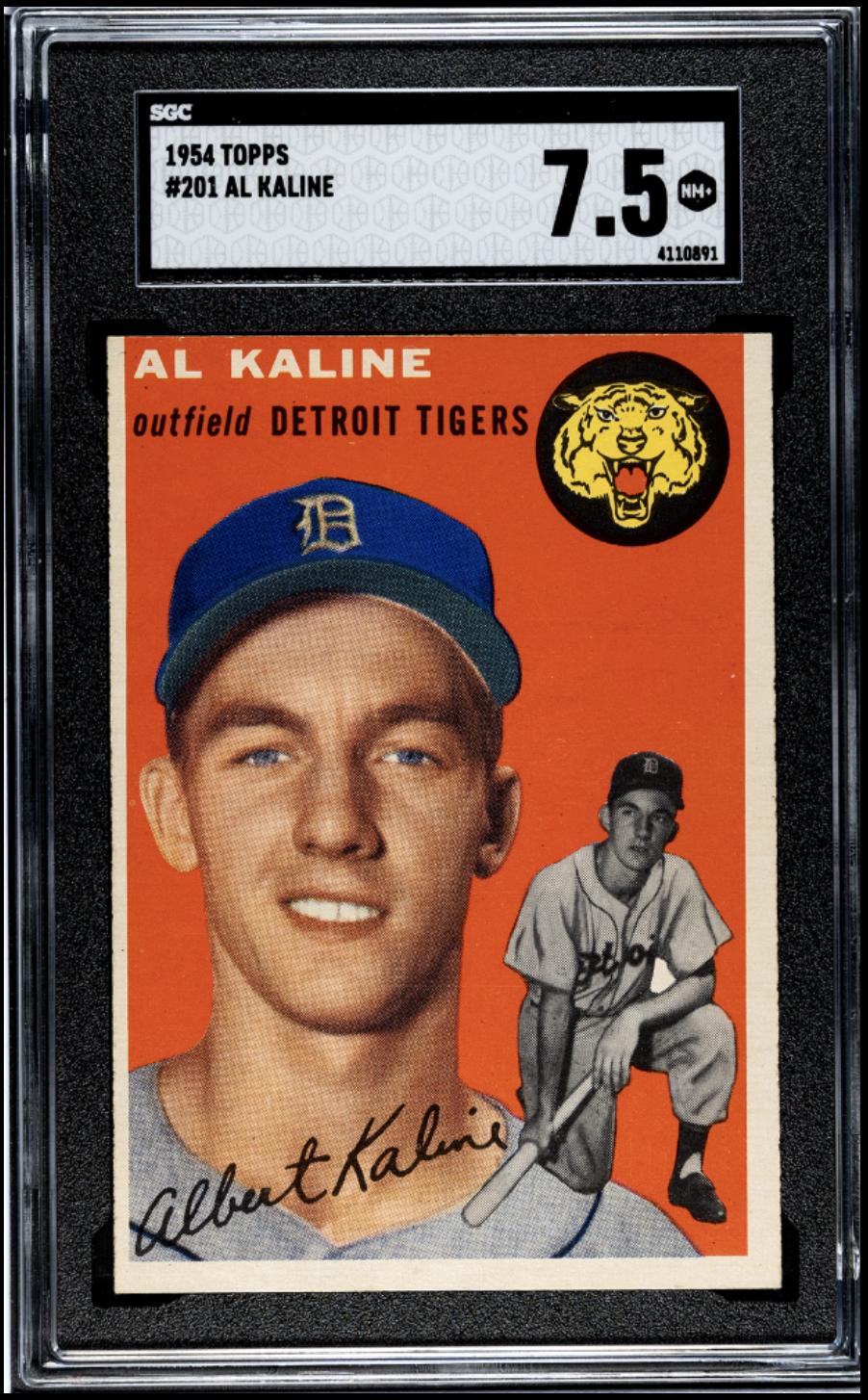 1954 Topps #201 Al Kaline RC Rookie SGC 7.5 NM+ High Grade
