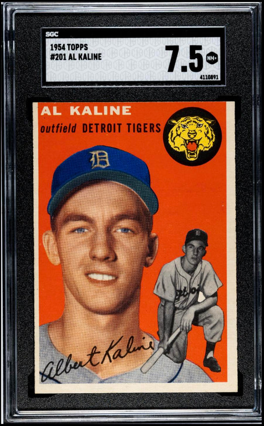 1954 Topps #201 Al Kaline RC Rookie SGC 7.5 NM+ High Grade