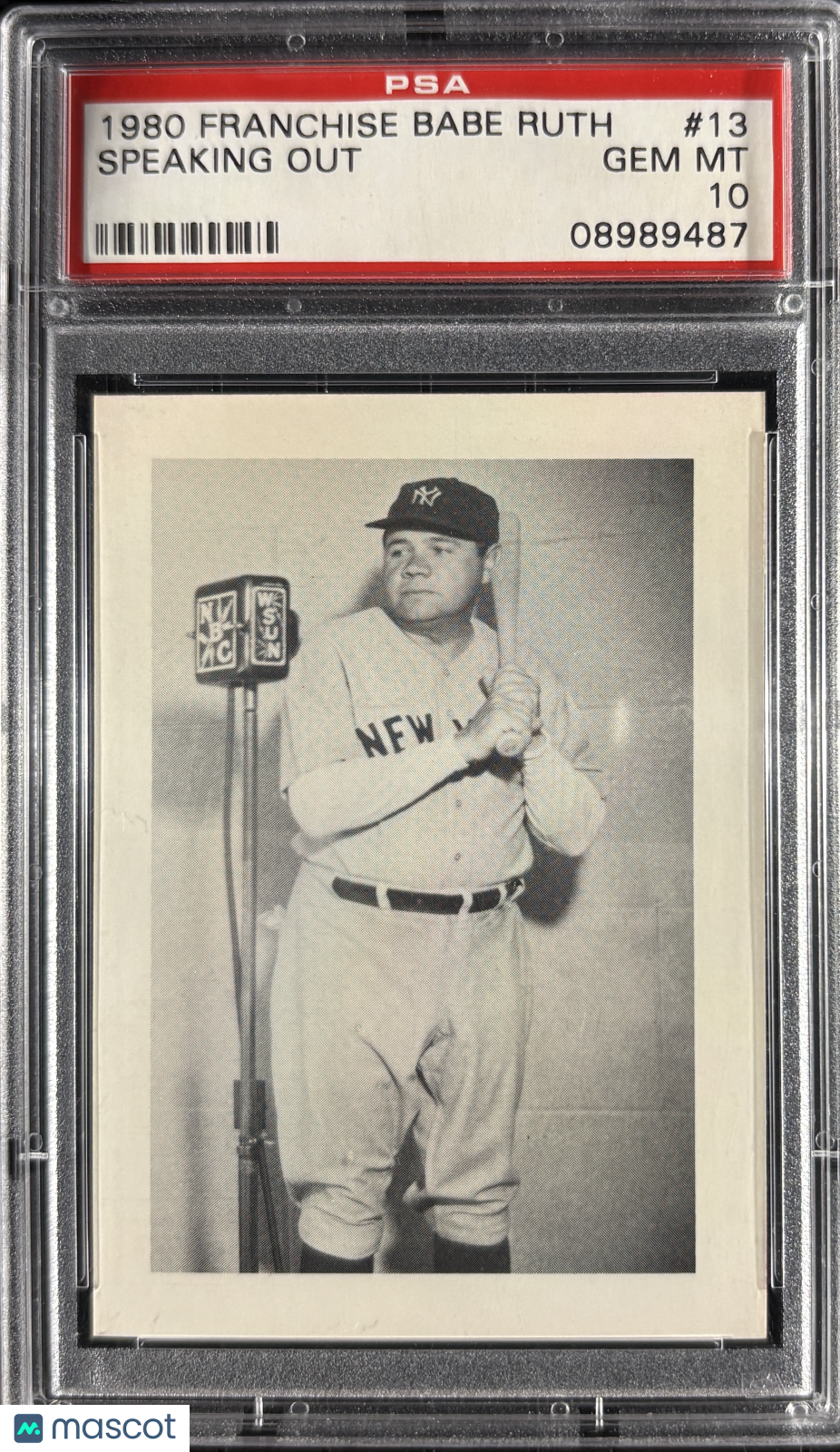 1980 Franchise Babe Ruth #13 Speaking Out PSA 10 GEM MT