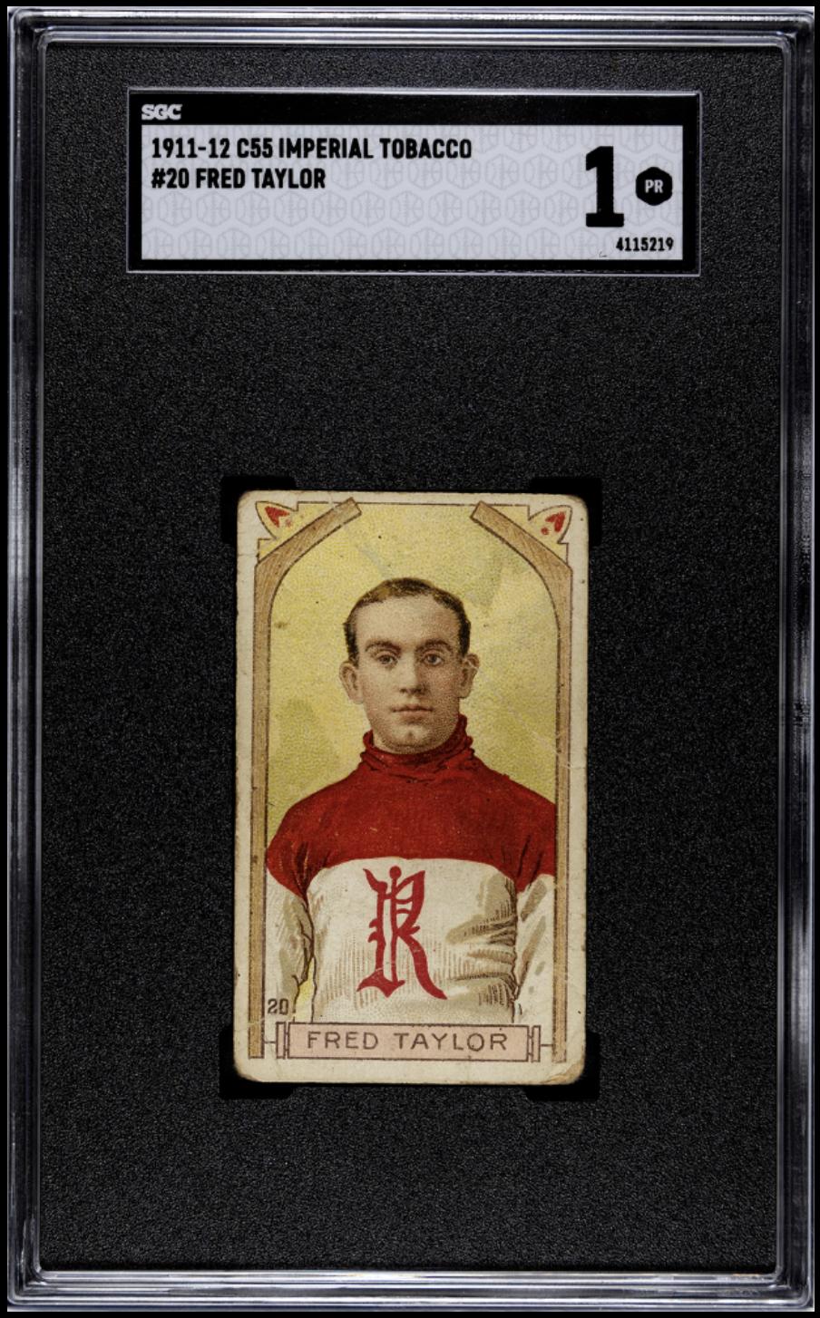 1911-12 Imperial Tobacco C55 #20 Fred Cyclone Taylor SGC 1
