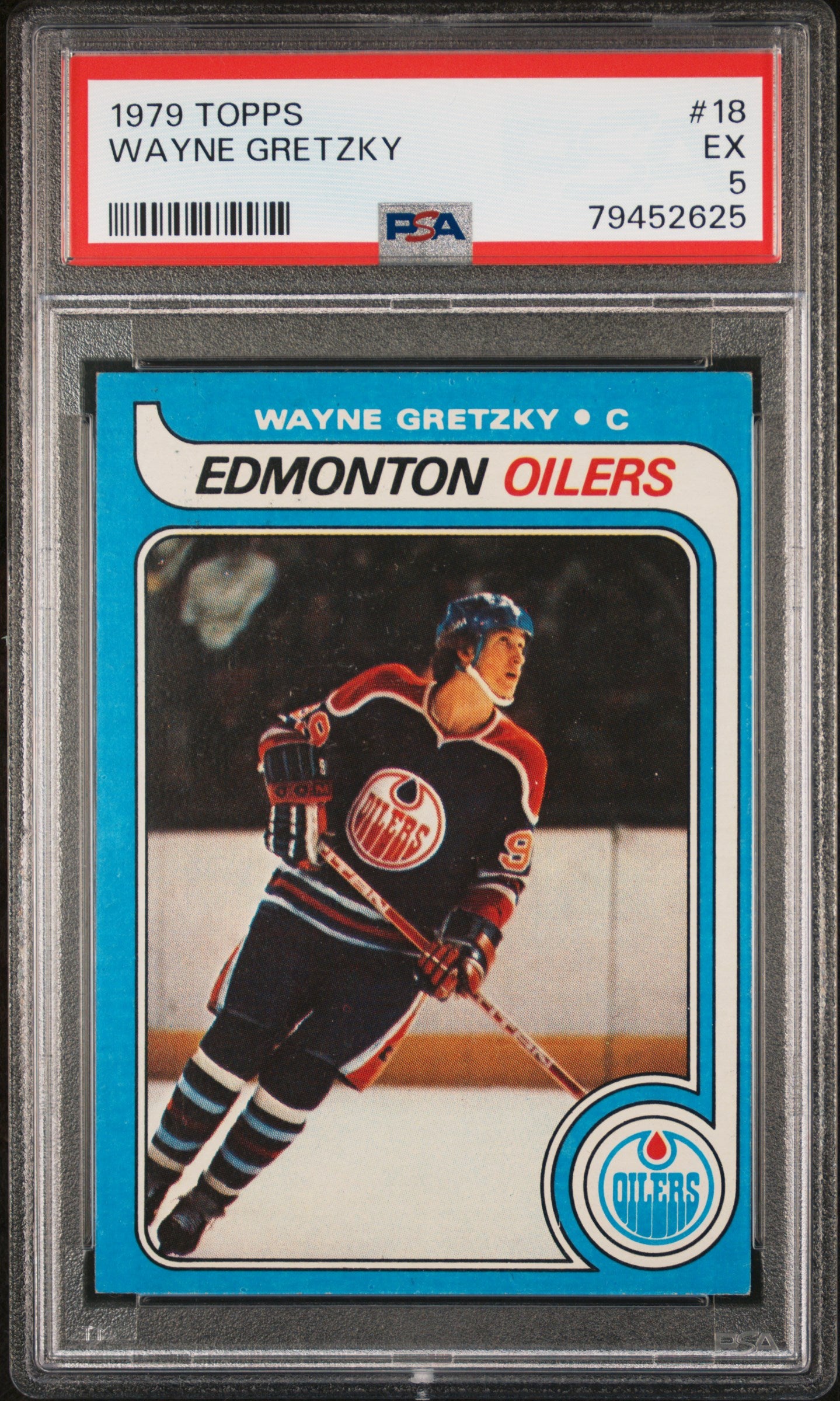 1979 Topps #18 Wayne Gretzky RC Rookie PSA 5 EX New Label