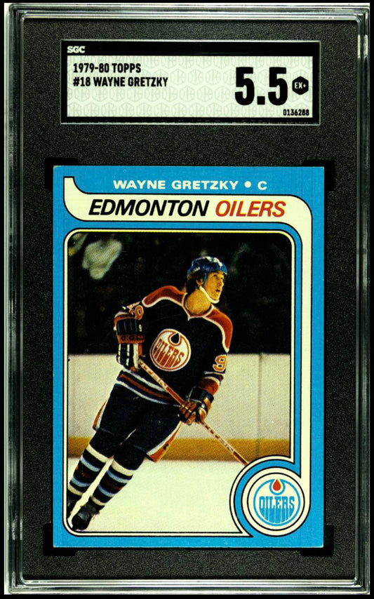 1979-80 Topps #18 Wayne Gretzky RC Rookie SGC 5.5 EX+ Well Centered
