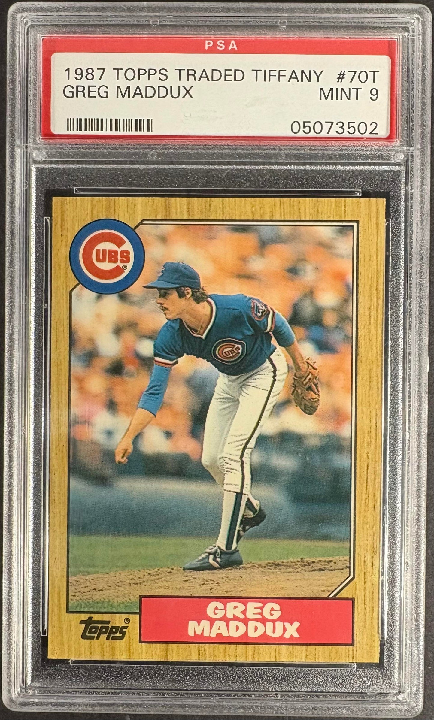 1987 Topps Traded TIFFANY #70T Greg Maddux RC Rookie PSA 9 MINT