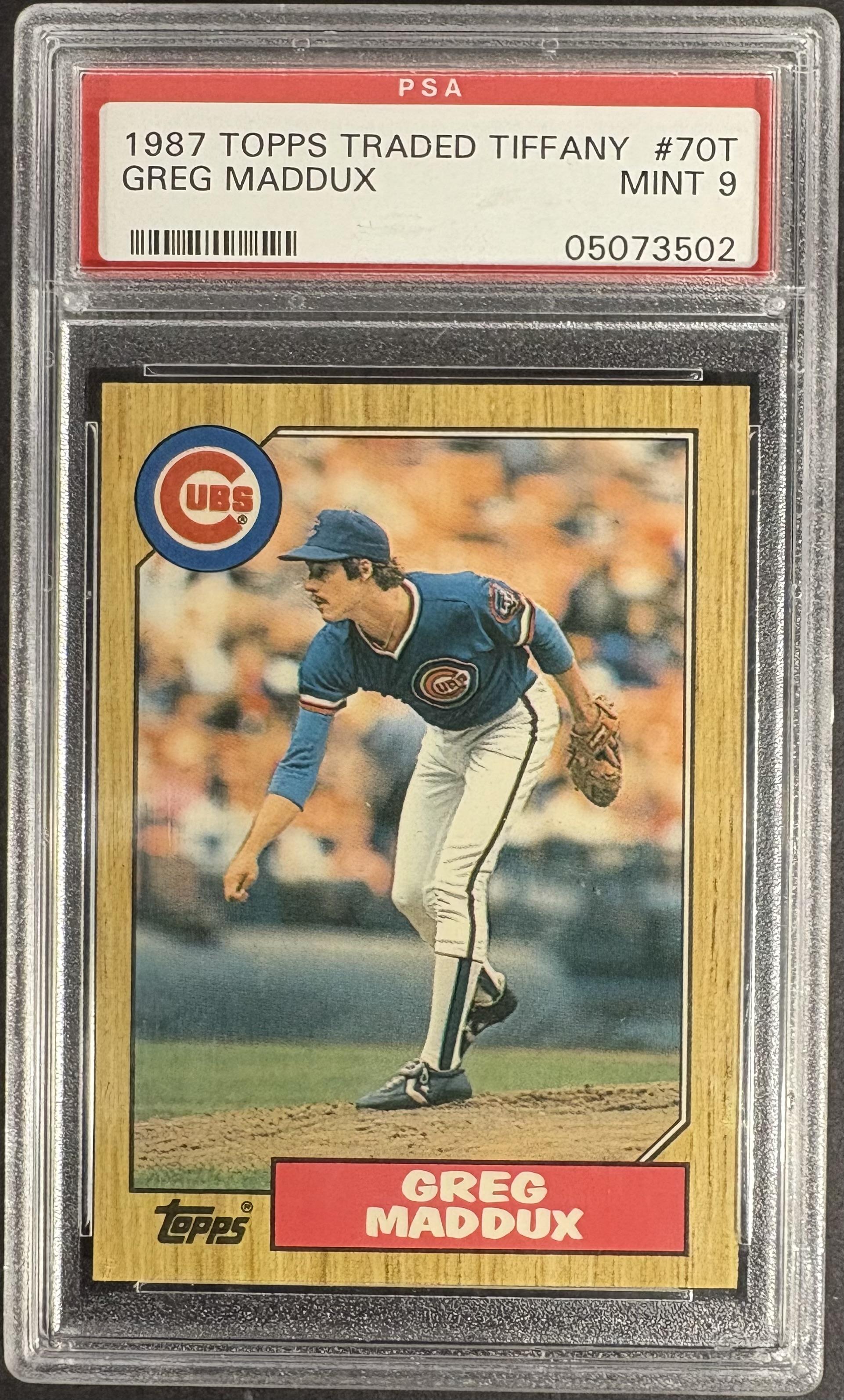 1987 Topps Traded TIFFANY #70T Greg Maddux RC Rookie PSA 9 MINT