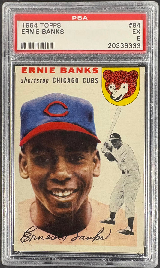 1954 Topps #94 Ernie Banks RC Rookie PSA 5 EX