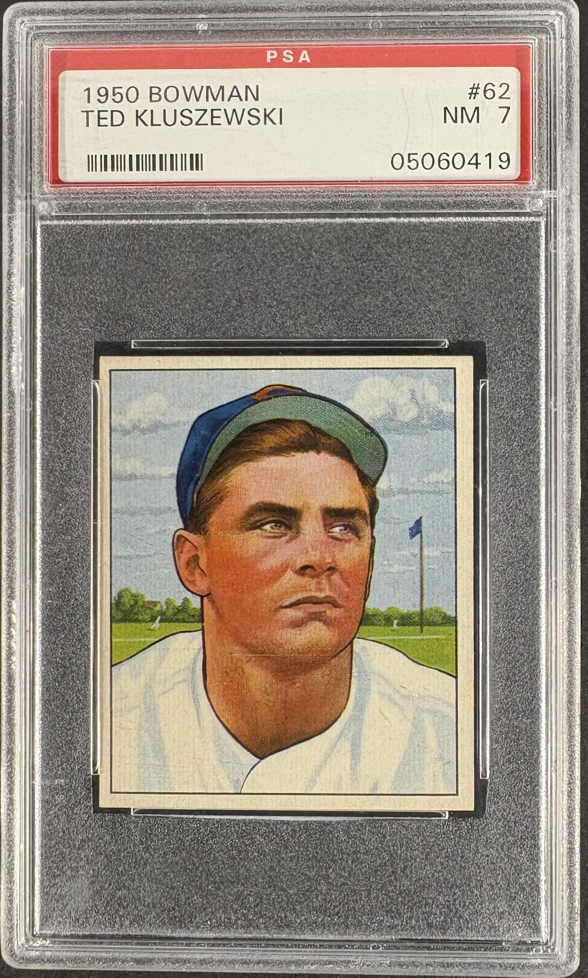 1950 Bowman #62 Ted Kluszewski PSA 7 NM Near Mint