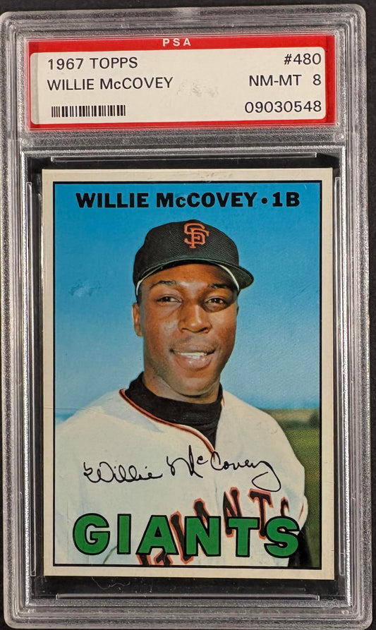 1967 Topps #480 Willie McCovey PSA 8 NM-MT