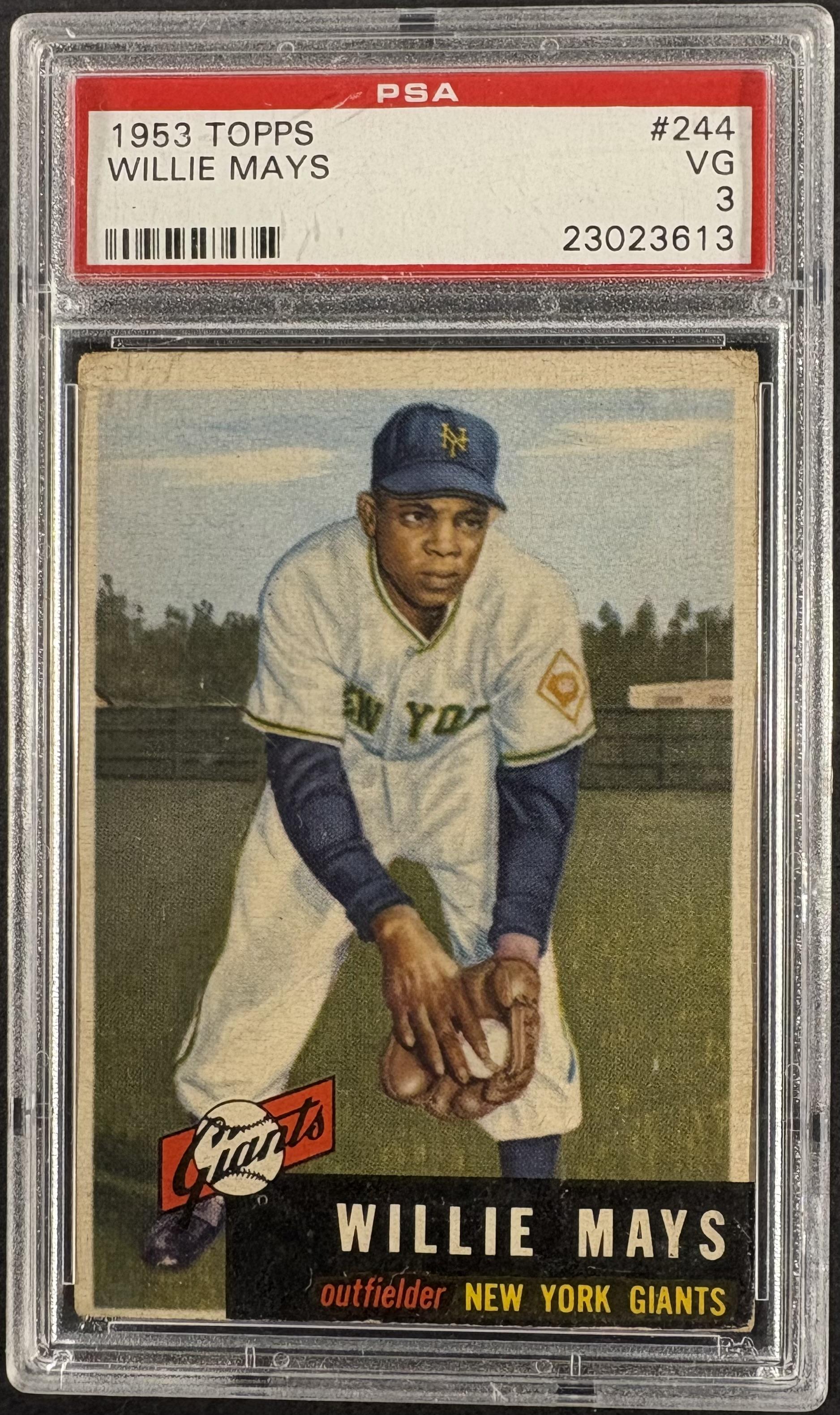 1953 Topps #244 Willie Mays PSA 3 VG