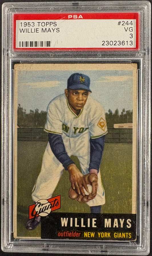 1953 Topps #244 Willie Mays PSA 3 VG