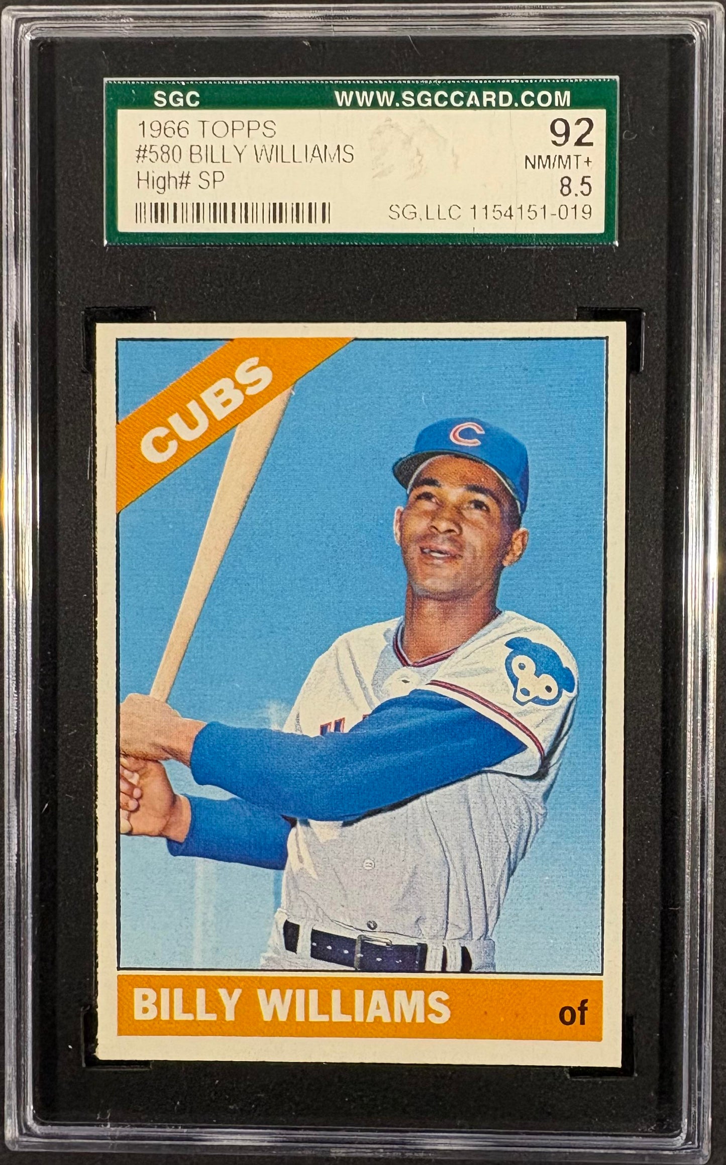 1966 Topps #580 Billy Williams SGC 8.5 NM-MT+ High Grade