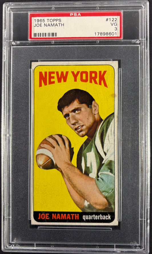 1965 Topps #122 Joe Namath RC Rookie PSA 3 VG