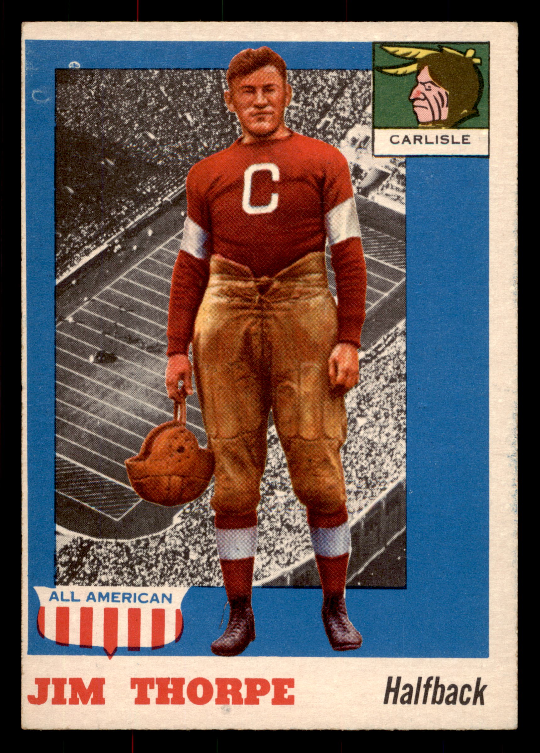 1955 Topps All-American #37 Jim Thorpe CREASE FREE