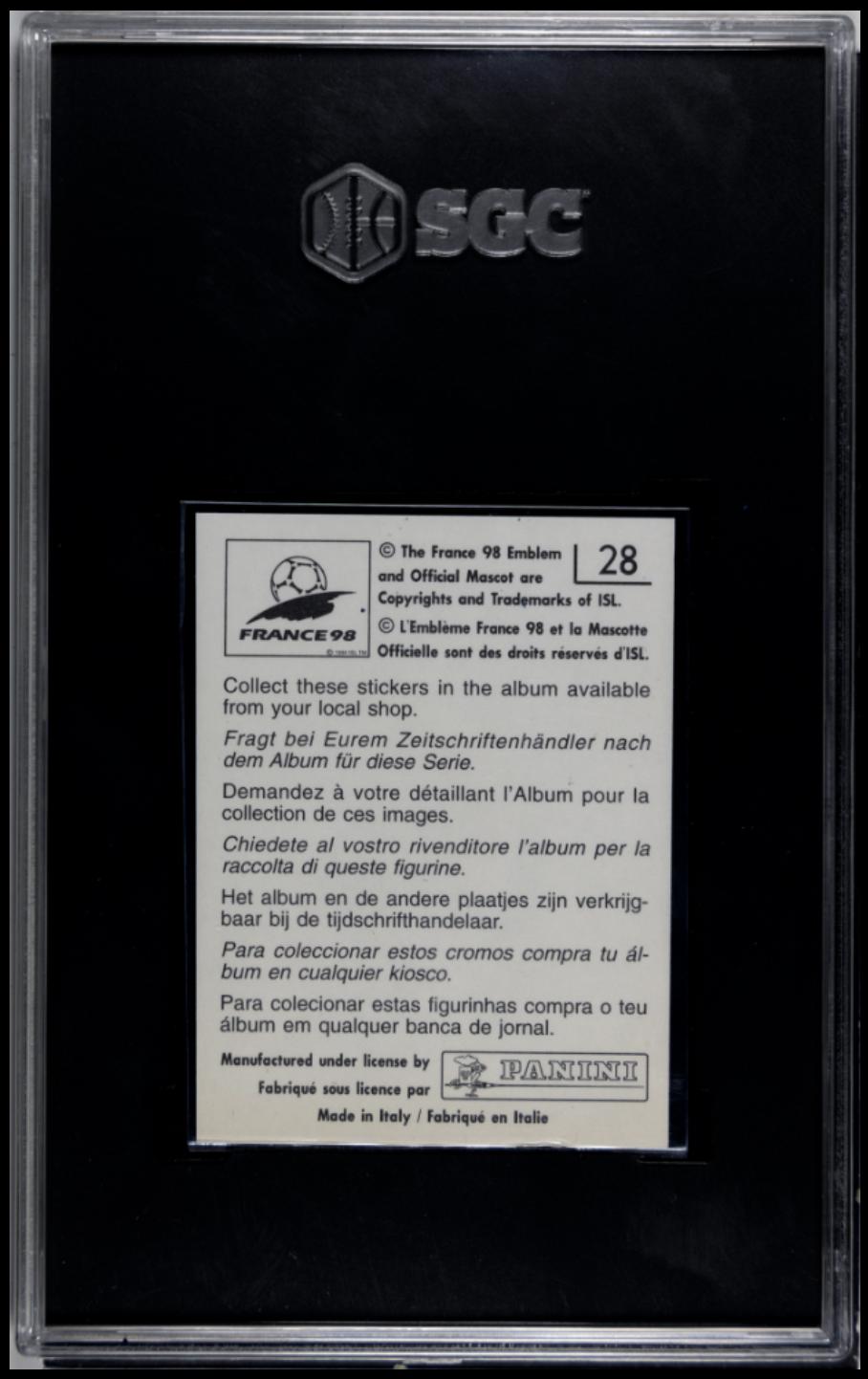 1998 Panini World Cup Stickers #28 Ronaldo De Nazario SGC 8