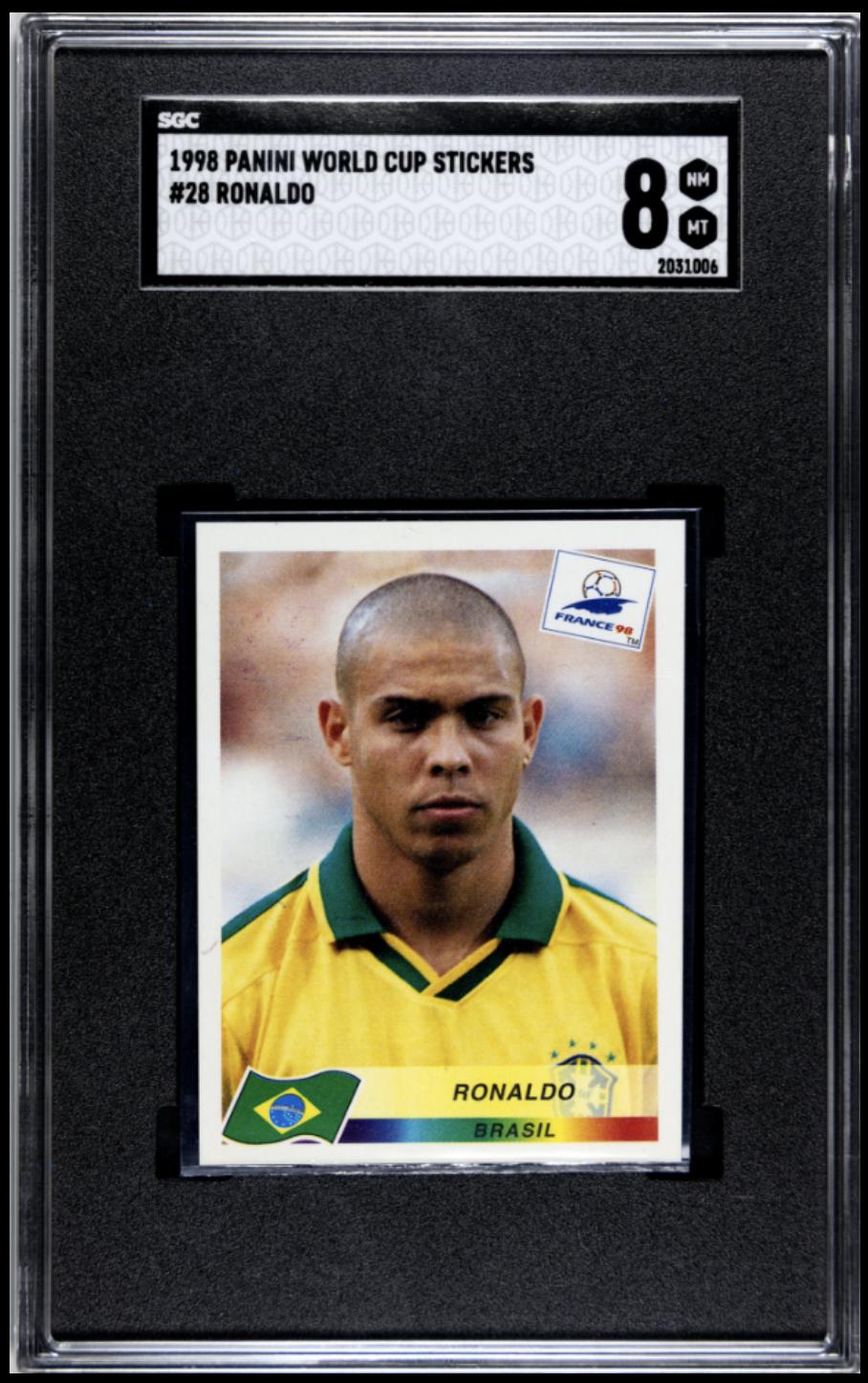 1998 Panini World Cup Stickers #28 Ronaldo De Nazario SGC 8