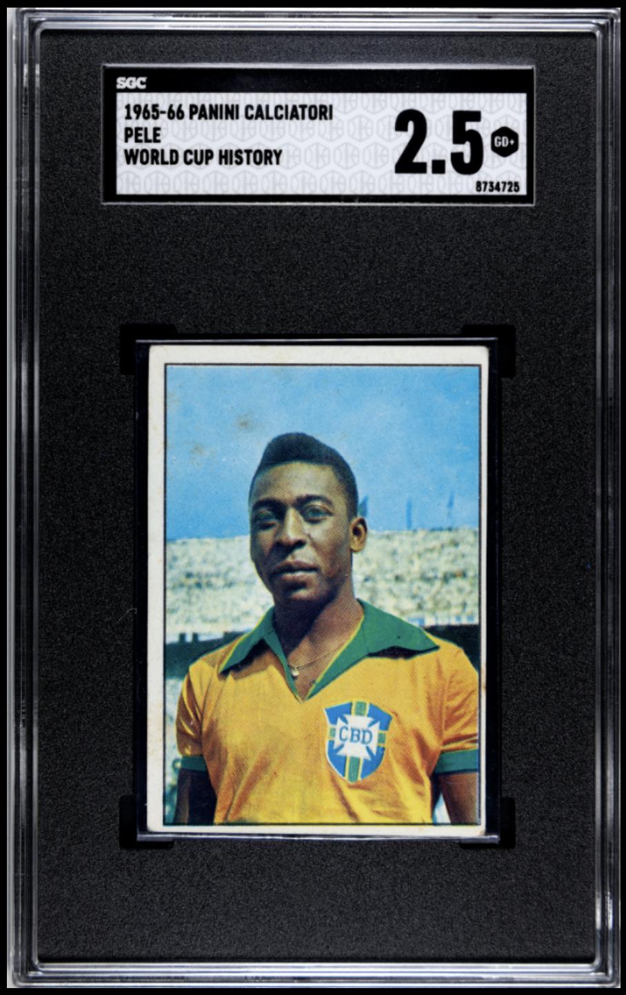 1965-66 Panini Calciatori World Cup History Pele SGC 2.5 GD+