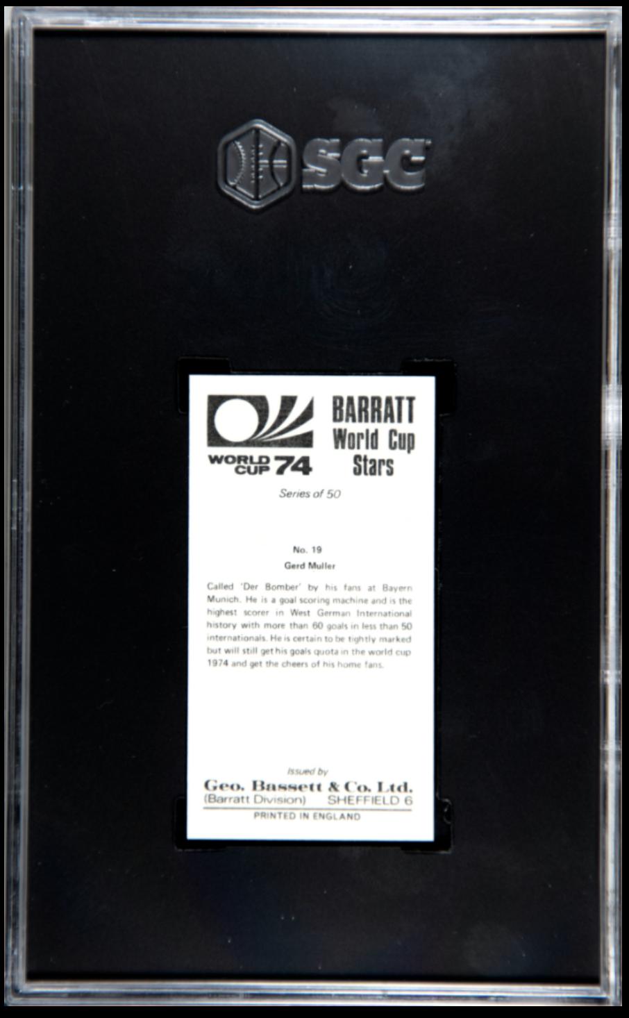 1974 Bassett Barratt World Cup Stars #19 Gerd Muller SGC 9