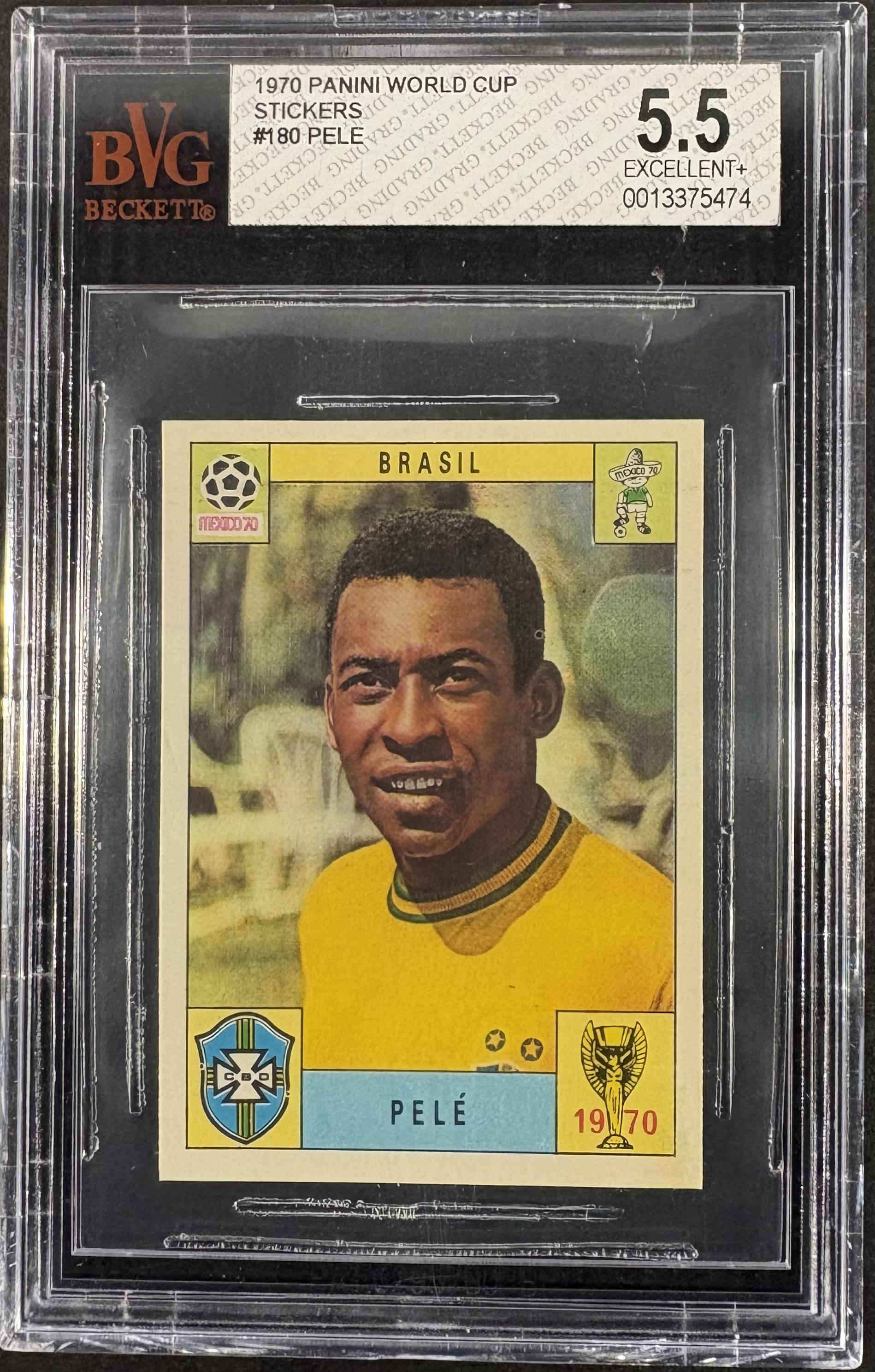1970 Panini FIFA World Cup Mexico Stickers Pele BVG 5.5 EX+