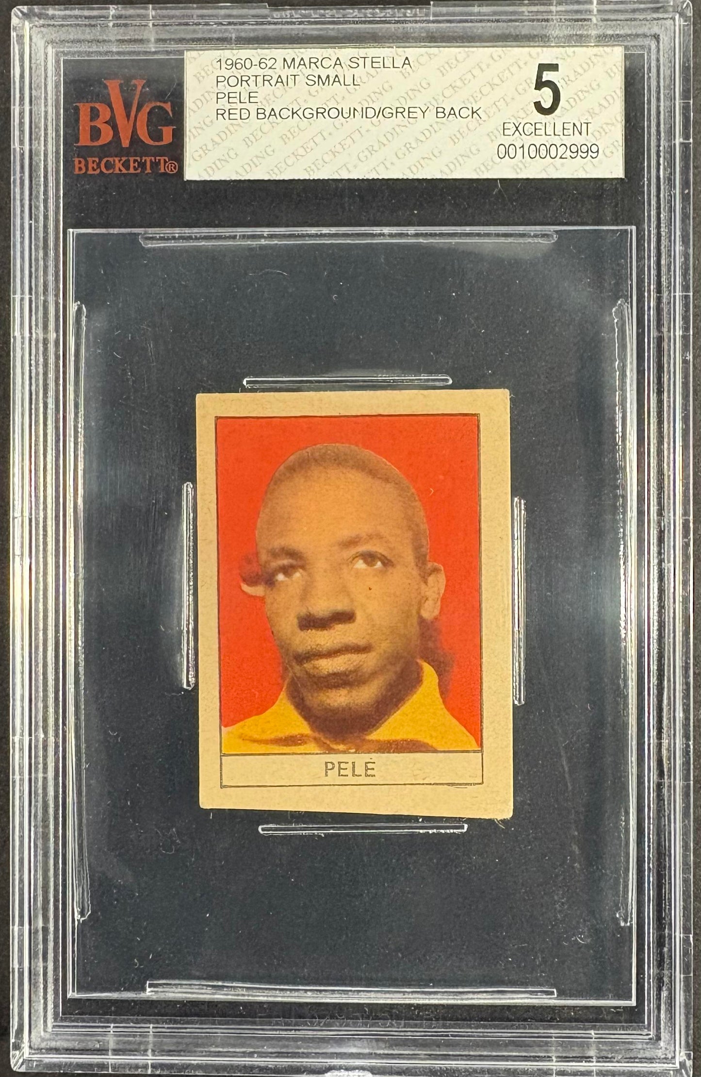 1960-62 Marca Stella Pele Small Portrait Red Background BVG 5 EX