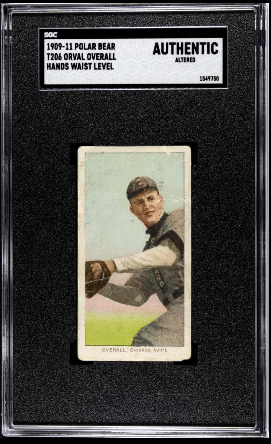 1909-11 T206 Polar Bear Orval Overall Waist Level SGC Authentic
