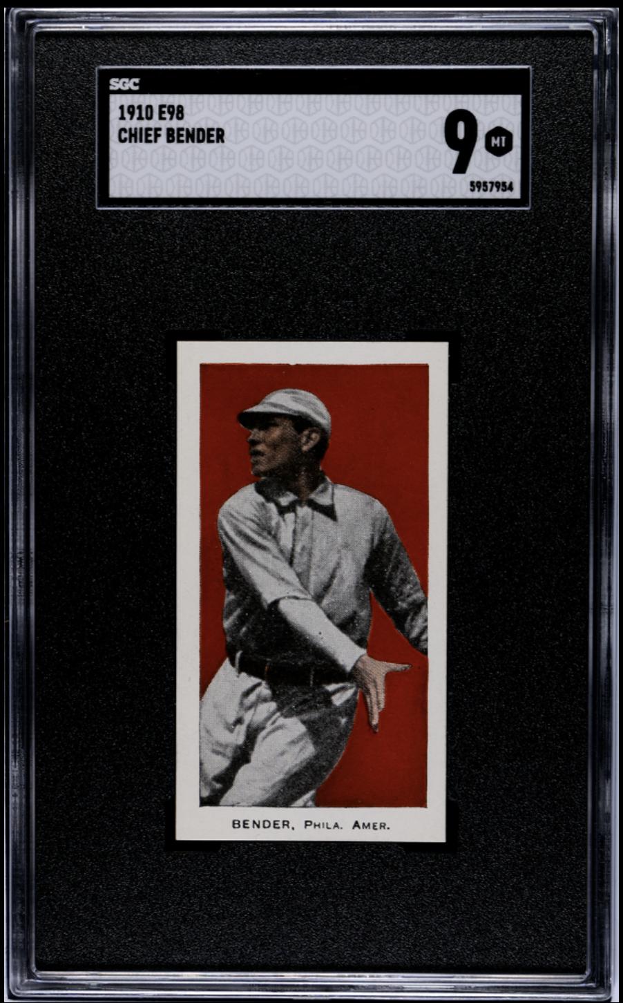 1910 E98 Set of 30 Chief Bender SGC 9 MINT High Grade