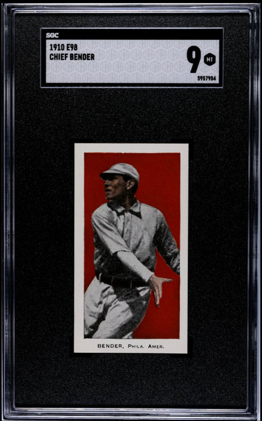 1910 E98 Set of 30 Chief Bender SGC 9 MINT High Grade