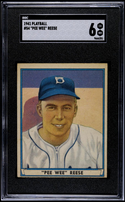 1941 Play Ball #54 Pee Wee Reese RC Rookie SGC 6 EX-NM High Grade
