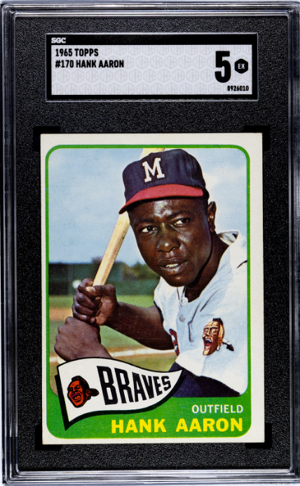 1965 Topps #170 Hank Aaron SGC 5 EX Sharp