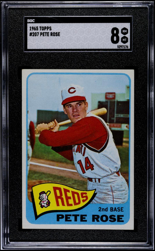 1965 Topps #207 Pete Rose SGC 8 NM-MT High Grade