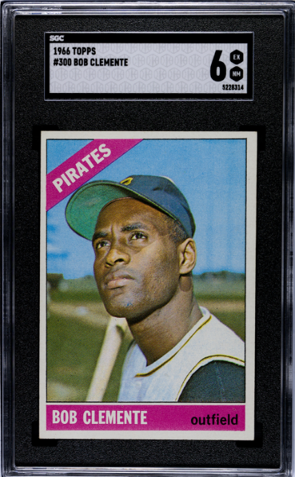 1966 Topps #300 Bob Roberto Clemente SGC 6 EX-NM