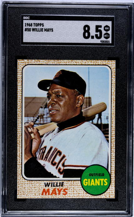 1968 Topps #50 Willie Mays SGC 8.5 NM-MT+ High Grade