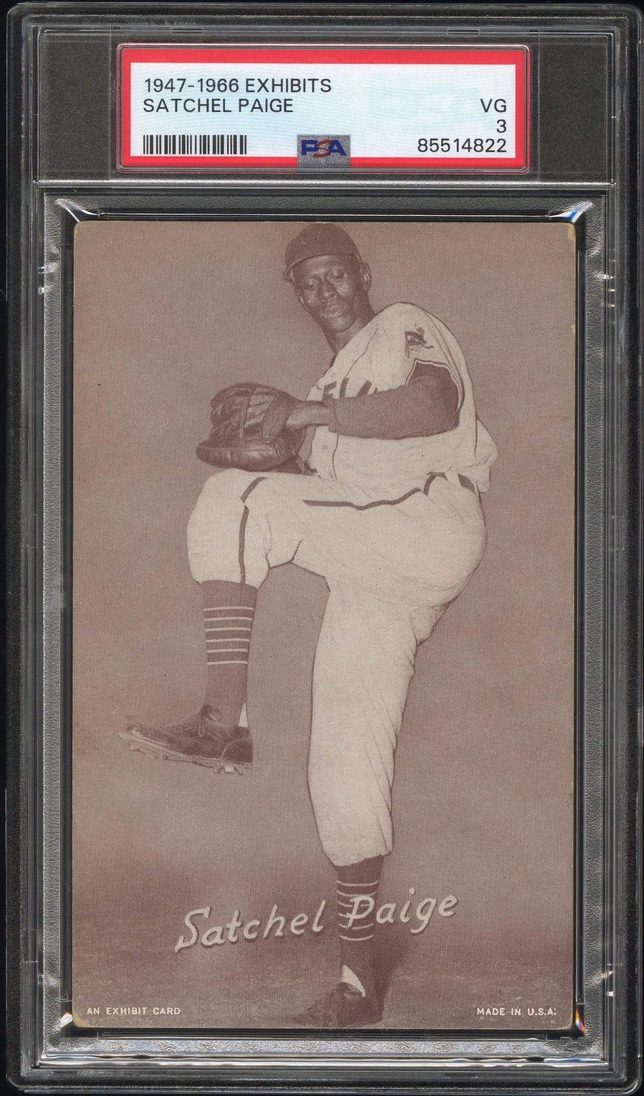 1947-66 Exhibits Satchel Paige PSA 3 VG New Label