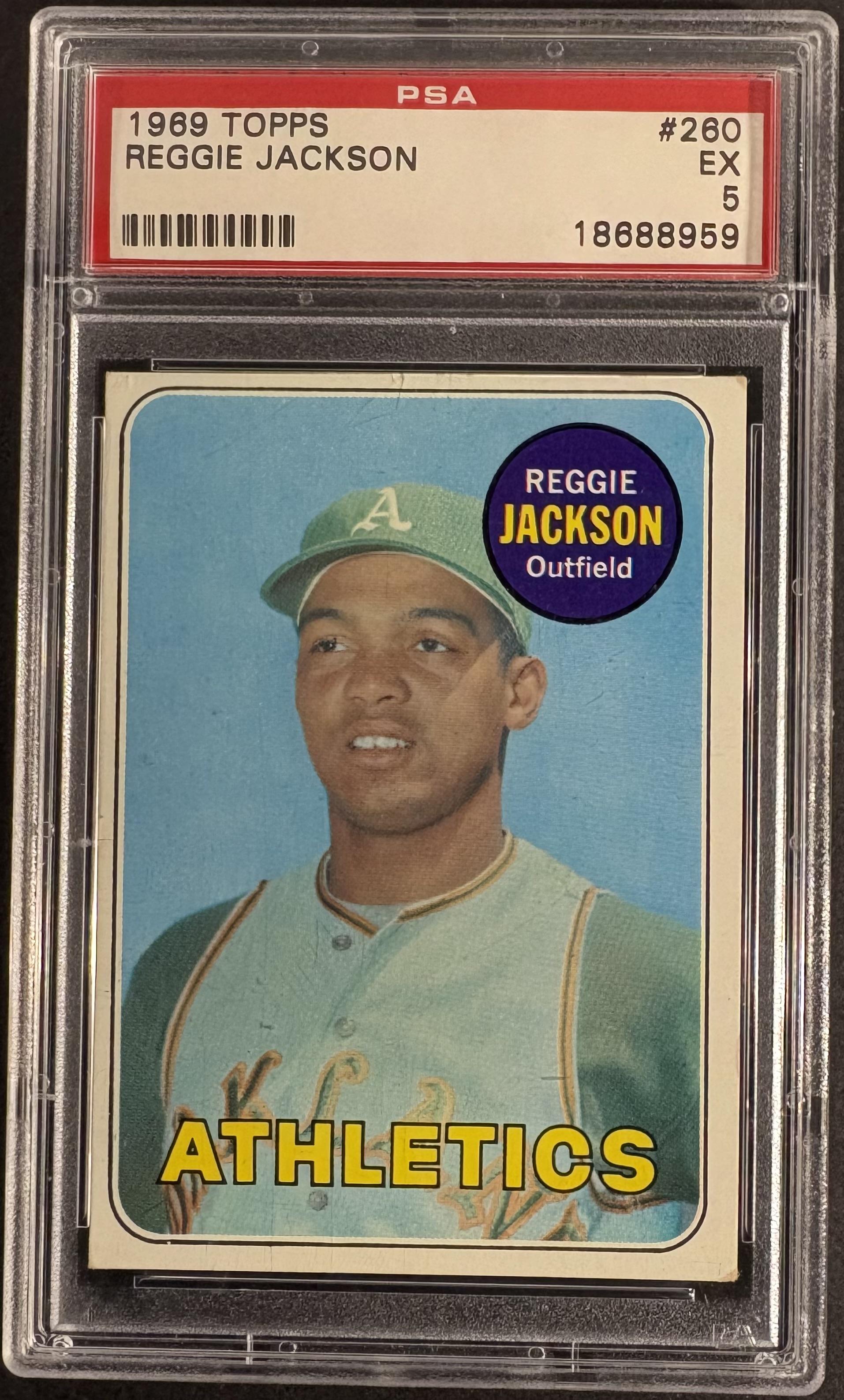 1969 Topps #260 Reggie Jackson RC Rookie PSA 5 EX