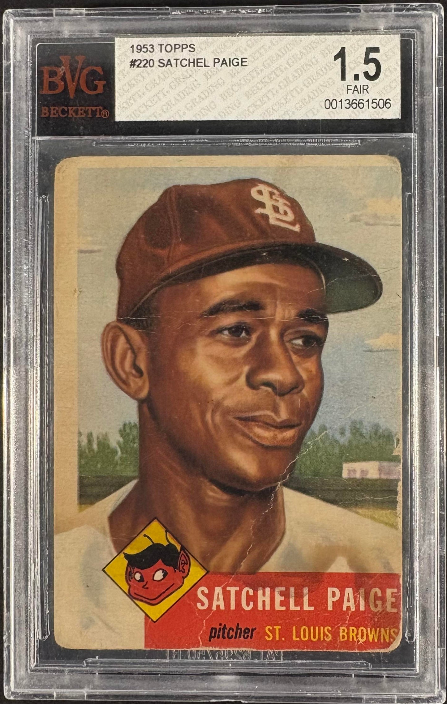 1953 Topps #220 Satchell Satchel Paige BVG 1.5