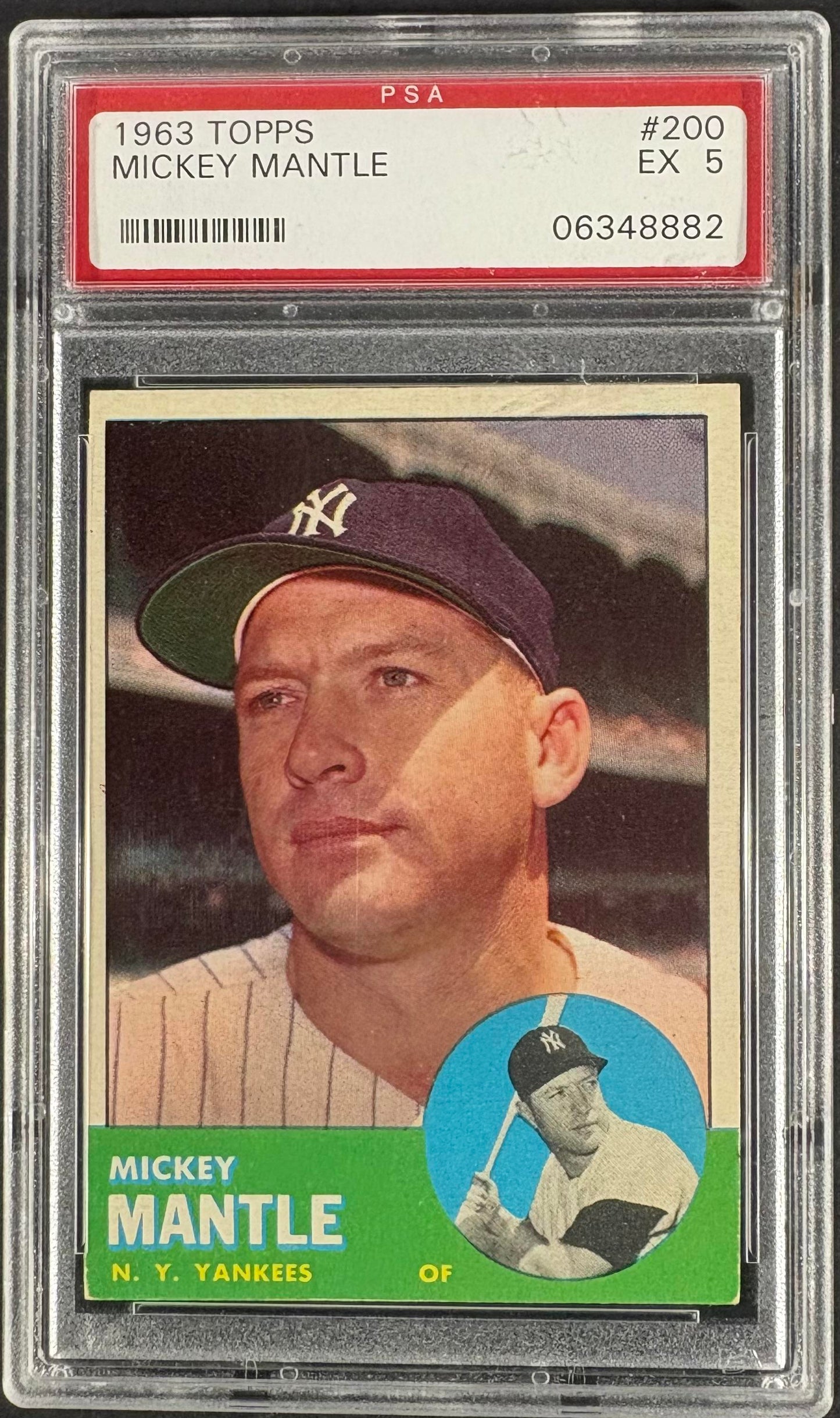 1963 Topps #200 Mickey Mantle PSA 5 EX