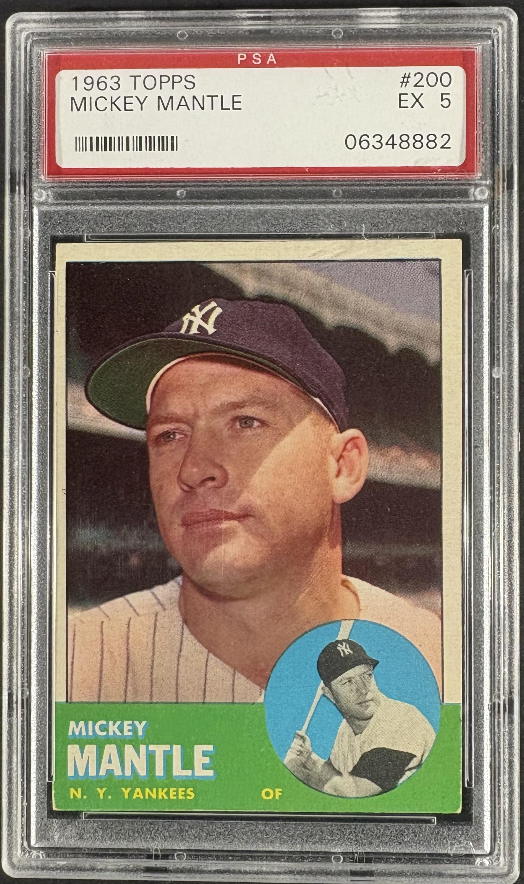 1963 Topps #200 Mickey Mantle PSA 5 EX