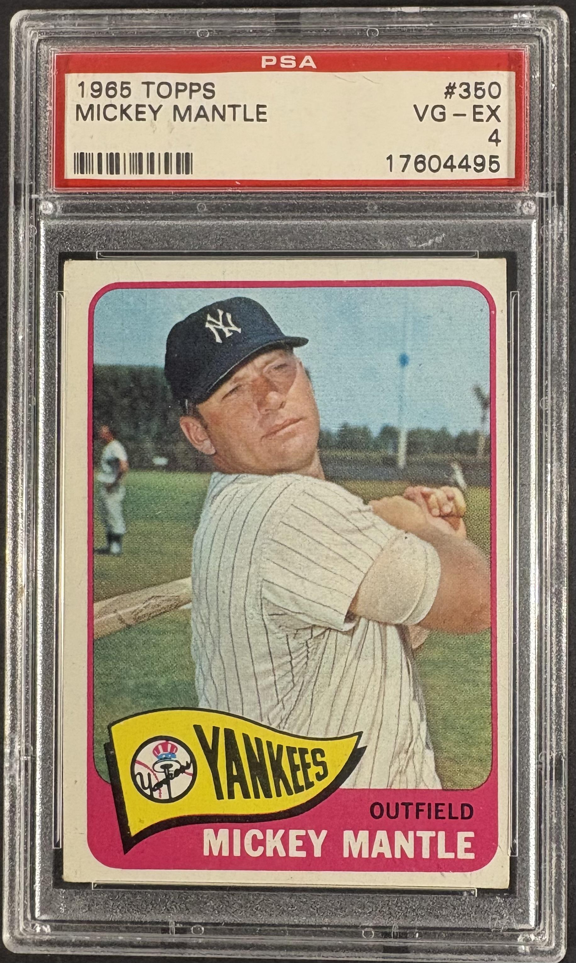 1965 Topps #350 Mickey Mantle PSA 4 VG-EX Nice Color