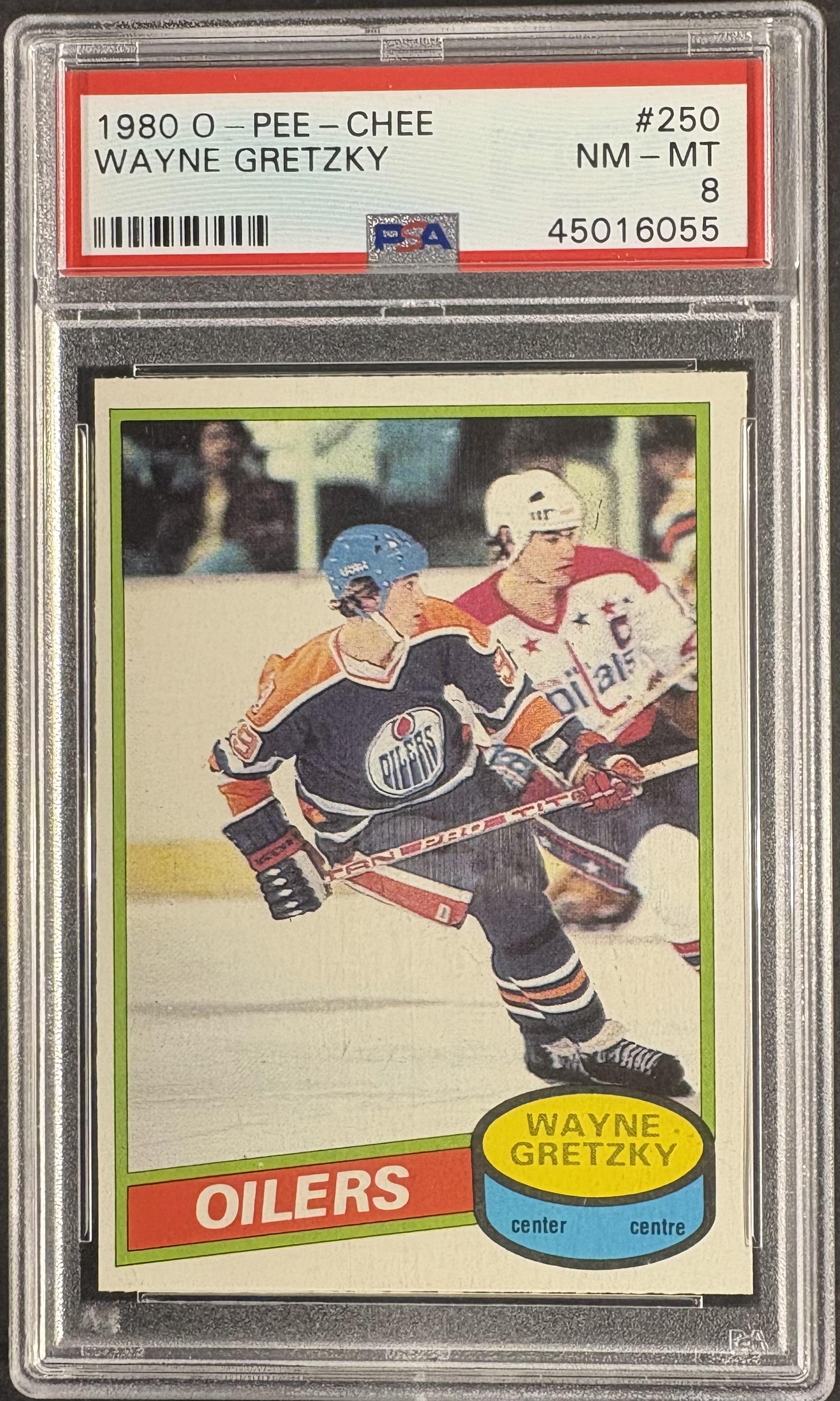 1980-81 O-Pee-Chee #250 Wayne Gretzky PSA 8 NM-MT New Label