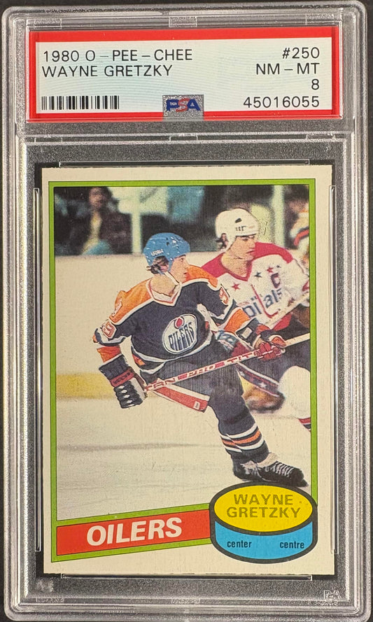 1980-81 O-Pee-Chee #250 Wayne Gretzky PSA 8 NM-MT New Label