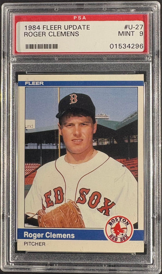 1984 Fleer Update #U-27 Roger Clemens RC Rookie PSA 9 MINT