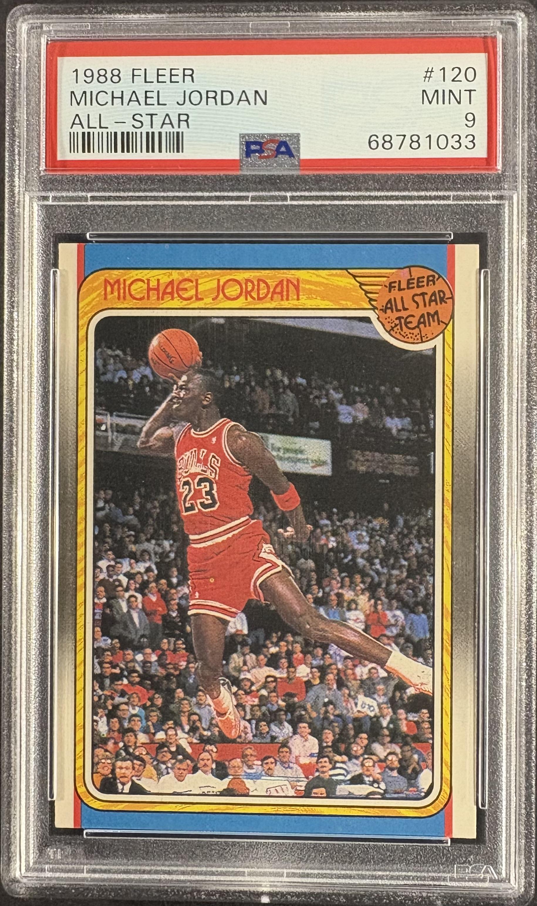 1988-89 Fleer #120 Michael Jordan All Star PSA 9 MINT New Label