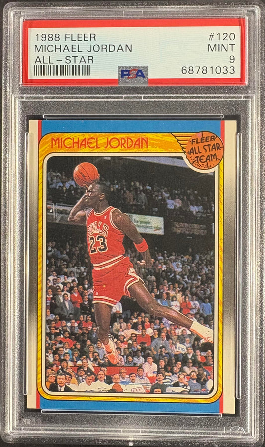 1988-89 Fleer #120 Michael Jordan All Star PSA 9 MINT New Label
