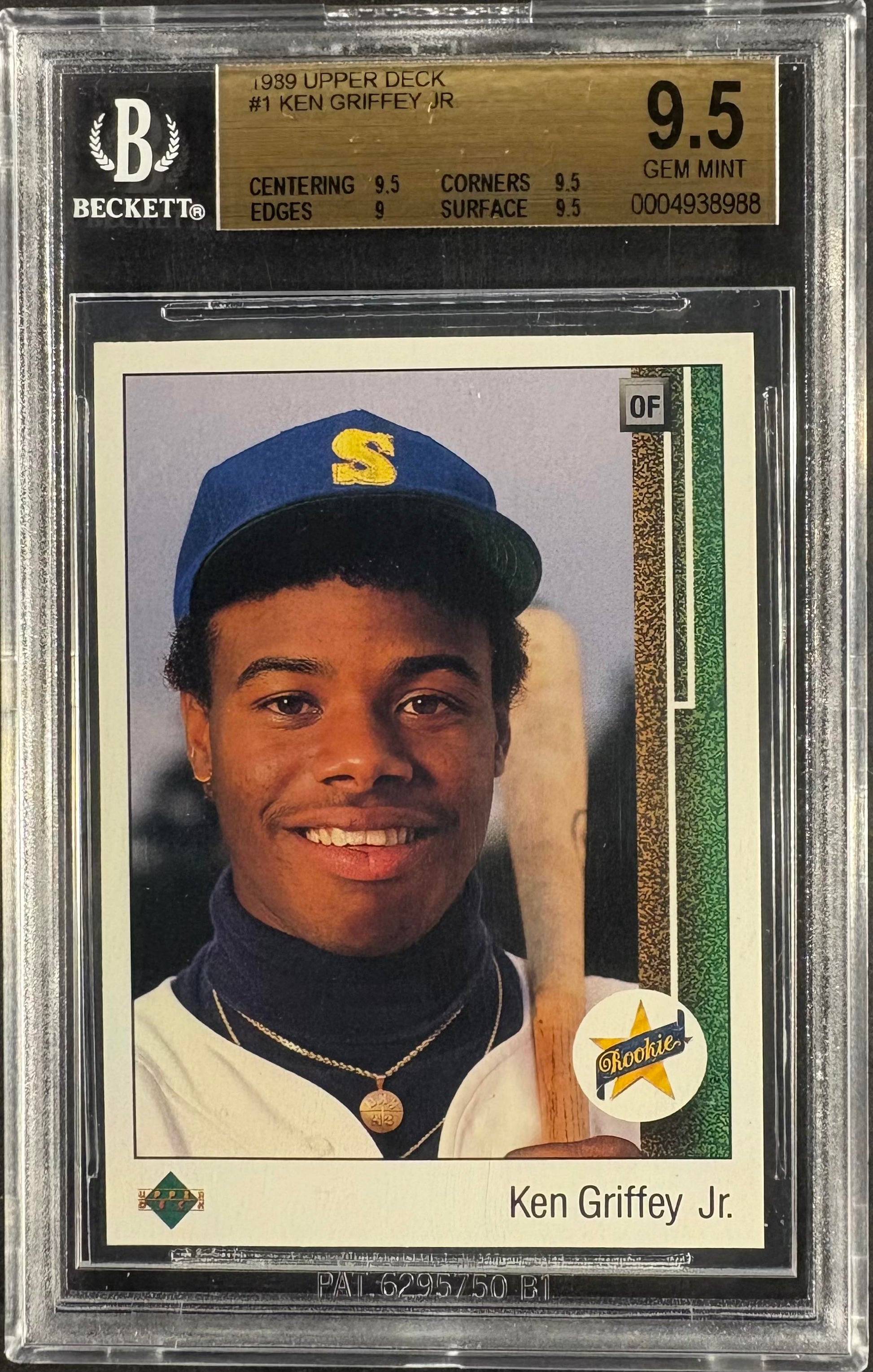 1989 Upper Deck #1 Ken Griffey Jr. RC Rookie BGS 9.5 GEM MINT