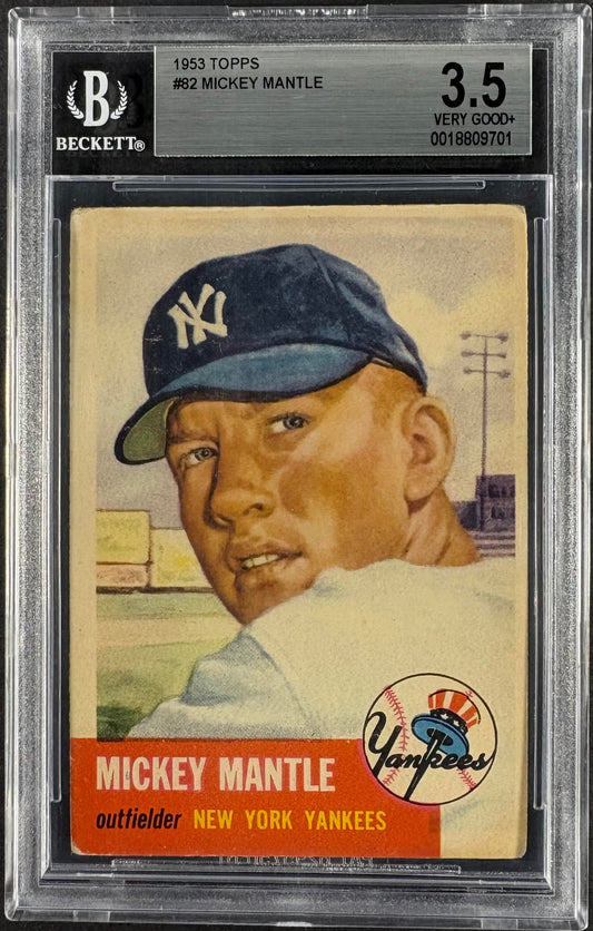 1953 Topps #82 Mickey Mantle BGS 3.5 VG+