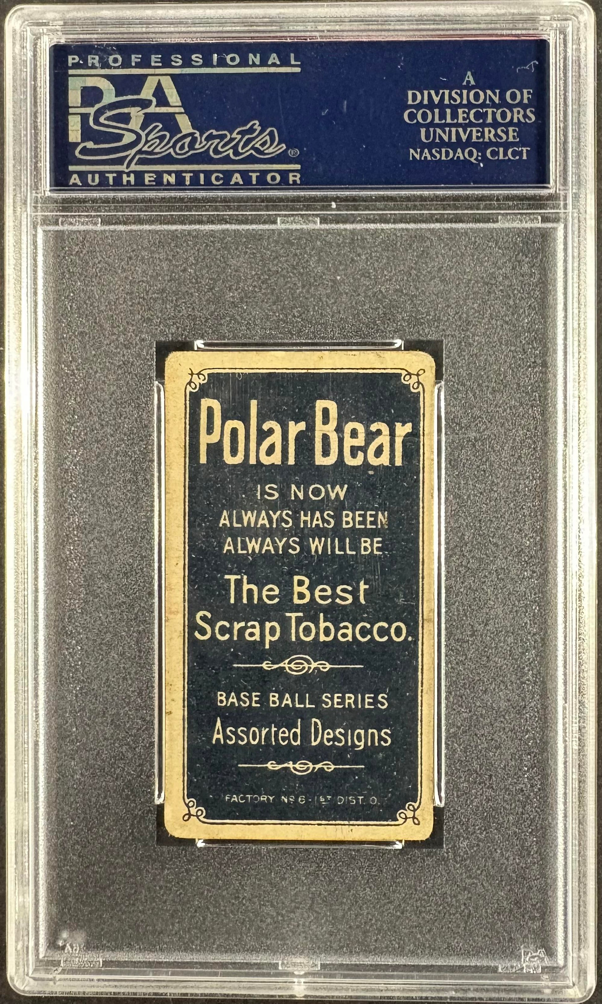 1910 T206 Polar Bear Hal Chase Blue Portrait PSA 2.5 GD+